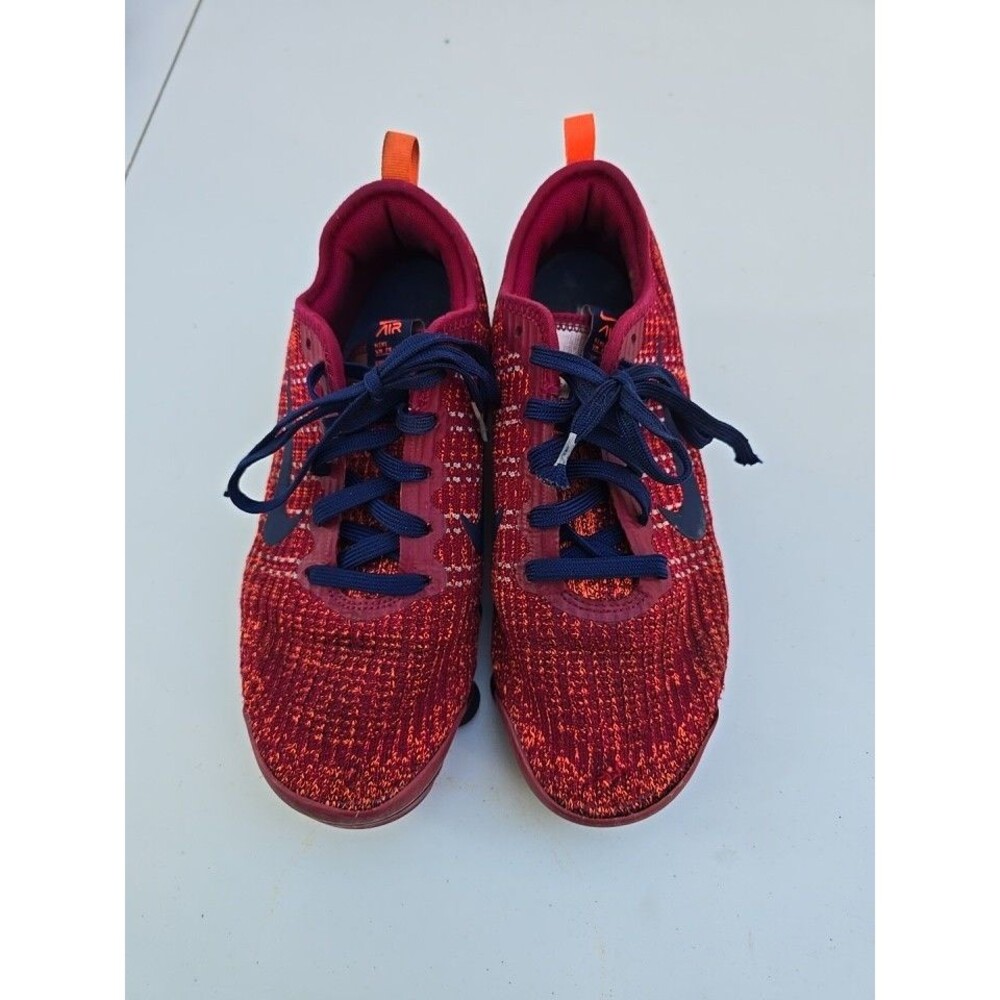 Nike Air VaporMax Flyknit BQ5238-602 Youth 6.5Y Red Orange Shoes Heavy Wear